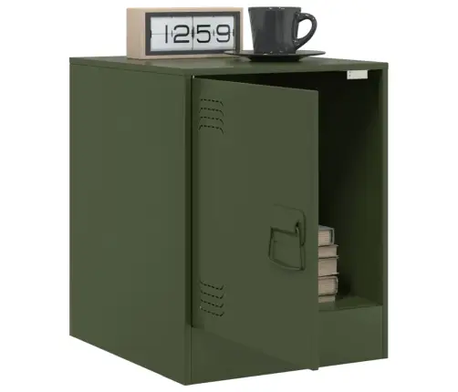 Naktinės Spintelės, 2Vnt., Alyvuogių, 34,5X39X44cm Plienas