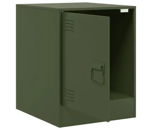 Naktinės Spintelės, 2Vnt., Alyvuogių, 34,5X39X44cm Plienas