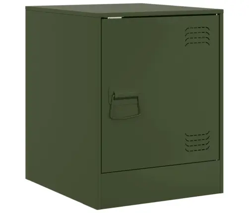 Naktinės Spintelės, 2Vnt., Alyvuogių, 34,5X39X44cm Plienas