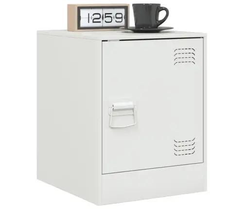 Naktsskapīši, 2 Gab., Balti, 34,5X39X44 Cm, Tērauds Vidaxl