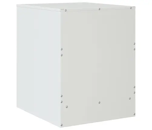 Naktsskapītis, Balts, 34,5X39X44 Cm, Tērauds Vidaxl