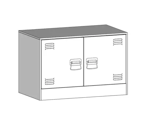 Tv Skapīši, 2 Gab., Rozā, 67X39X44 Cm, Tērauds Vidaxl