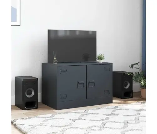 Tv Skapītis, 67X39X44 Cm, Tērauds, Antracītpelēks Vidaxl