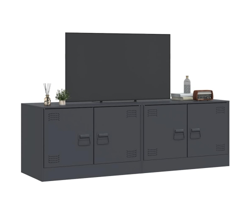 Televizoriaus Spintelės, 2Vnt., Antracito, 67X39X44cm Plienas
