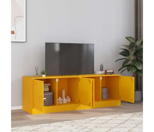 Tv Skapīši, 2 Gab., 67X39X44 Cm, Tērauds, Sinepju Dzelteni Vidaxl
