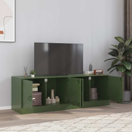 Tv Skapīši, 2 Gab., Olīvu Zaļi, 67X39X44 Cm, Tērauds Vidaxl