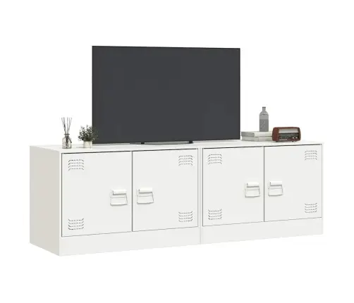 Televizoriaus Spintelės, 2Vnt., Baltos, 67X39X44cm Plienas
