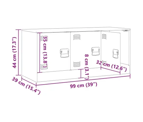 Televizoriaus Spintelė, Juodos Spalvos, 99X39X44cm Plienas