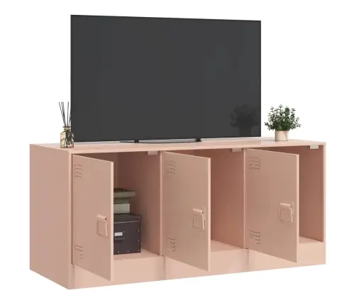 Tv Skapītis, 99X39X44 Cm, Tērauds, Rozā Vidaxl