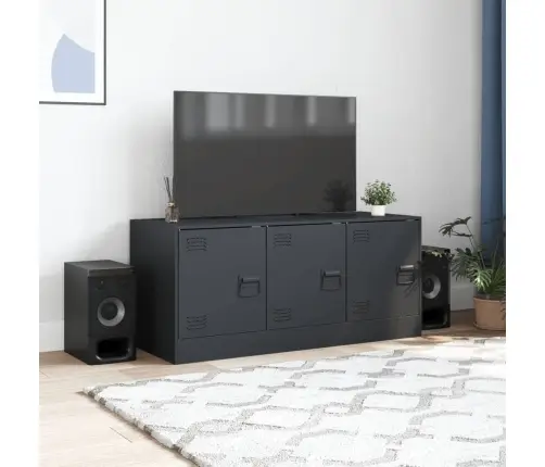 Tv Skapītis, 99X39X44 Cm, Tērauds, Antracītpelēks Vidaxl