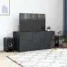 Tv Skapītis, 99X39X44 Cm, Tērauds, Antracītpelēks Vidaxl
