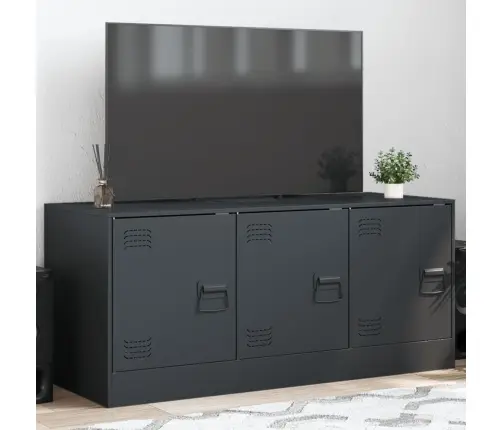Tv Skapītis, 99X39X44 Cm, Tērauds, Antracītpelēks Vidaxl