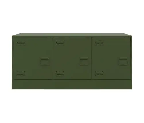Televizoriaus Spintelė, Alyvuogių Žalia, 99X39X44cm Plienas Televizoriaus Spintelė, Alyvuogių Žalia, 99X39X44cm Plienas