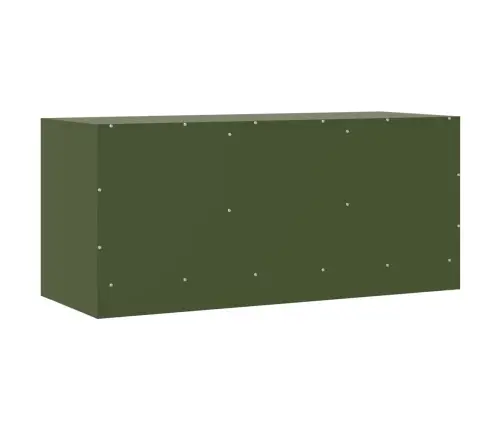 Televizoriaus Spintelė, Alyvuogių Žalia, 99X39X44cm Plienas Televizoriaus Spintelė, Alyvuogių Žalia, 99X39X44cm Plienas
