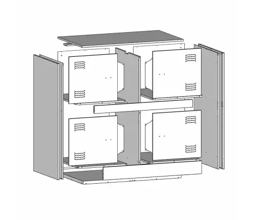 Kumode, Melna, 67X39X73 Cm, Tērauds Vidaxl