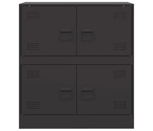 Kumode, Melna, 67X39X73 Cm, Tērauds Vidaxl