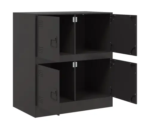 Kumode, Melna, 67X39X73 Cm, Tērauds Vidaxl