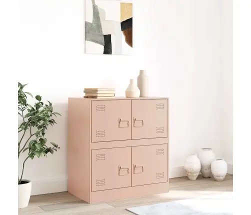 Kumode, Rozā, 67X39X73 Cm, Tērauds Vidaxl Kumode, Rozā, 67X39X73 Cm, Tērauds Vidaxl