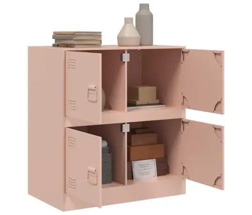 Kumode, Rozā, 67X39X73 Cm, Tērauds Vidaxl Kumode, Rozā, 67X39X73 Cm, Tērauds Vidaxl