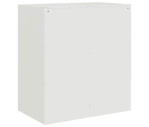 Kumode, Balta, 67X39X73 Cm, Tērauds Vidaxl