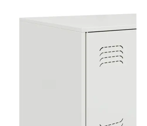 Kumode, Balta, 67X39X73 Cm, Tērauds Vidaxl