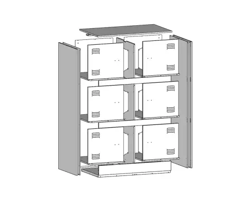 Puhvetkapp, Roosa, 67X39X107 cm Teras
