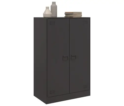 Kumode, Melna, 67X39X107 Cm, Tērauds Vidaxl