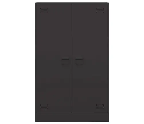 Kumode, Melna, 67X39X107 Cm, Tērauds Vidaxl