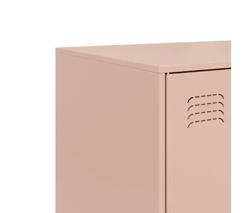 Kumode, Rozā, 67X39X107 Cm, Tērauds Vidaxl