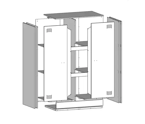 Puhvetkapp, Antratsiit, 67X39X107 cm Teras