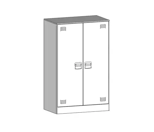 Kumode, Balta, 67X39X107 Cm, Tērauds Vidaxl