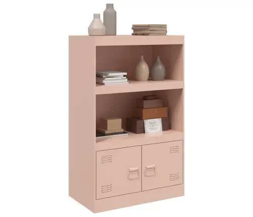 Kumode, Rozā, 67X39X107 Cm, Tērauds Vidaxl