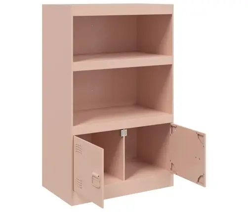 Kumode, Rozā, 67X39X107 Cm, Tērauds Vidaxl