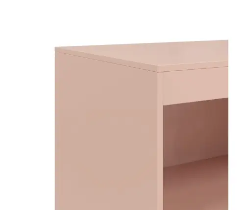 Kumode, Rozā, 67X39X107 Cm, Tērauds Vidaxl