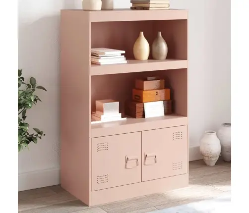 Kumode, Rozā, 67X39X107 Cm, Tērauds Vidaxl