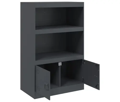 Kumode, Antracītpelēka, 67X39X107 Cm, Tērauds Vidaxl