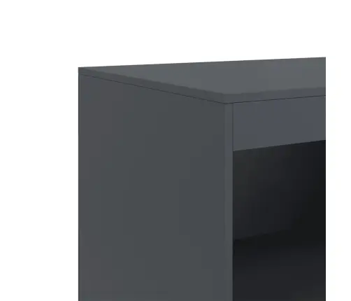 Kumode, Antracītpelēka, 67X39X107 Cm, Tērauds Vidaxl