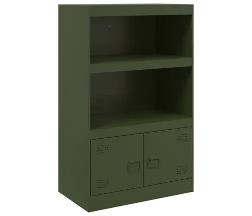 Kumode, Olīvu Zaļa, 67X39X107 Cm, Tērauds Vidaxl