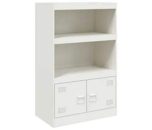 Kumode, Balta, 67X39X107 Cm, Tērauds Vidaxl