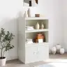 Kumode, Balta, 67X39X107 Cm, Tērauds Vidaxl