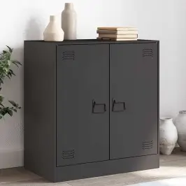 Kumode, Melna, 67X39X73 Cm, Tērauds Vidaxl