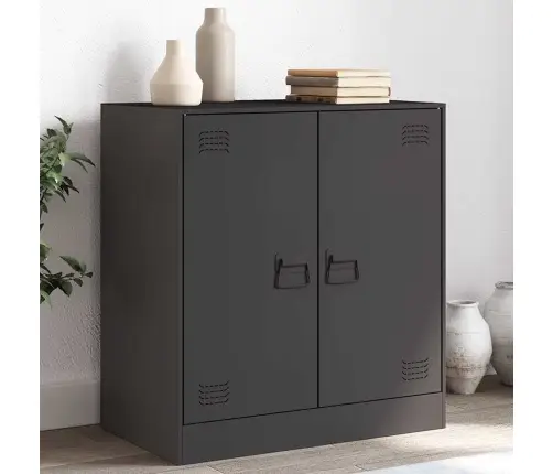 Kumode, Melna, 67X39X73 Cm, Tērauds Vidaxl