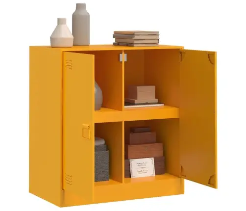 Kumode, Sinepju Dzeltena, 67X39X73 Cm, Tērauds Vidaxl Kumode, Sinepju Dzeltena, 67X39X73 Cm, Tērauds Vidaxl