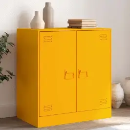 Kumode, Sinepju Dzeltena, 67X39X73 Cm, Tērauds Vidaxl