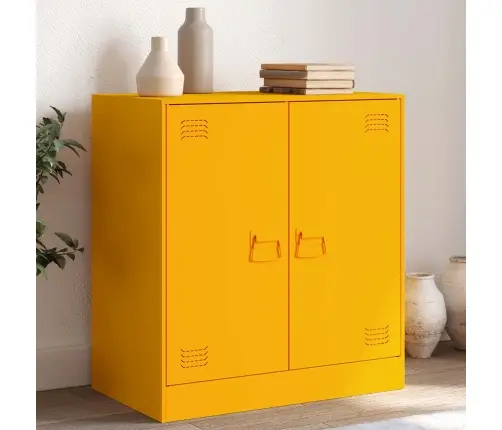 Kumode, Sinepju Dzeltena, 67X39X73 Cm, Tērauds Vidaxl Kumode, Sinepju Dzeltena, 67X39X73 Cm, Tērauds Vidaxl