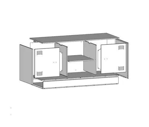 Tv Skapītis, 99X39X44 Cm, Tērauds, Melns Vidaxl