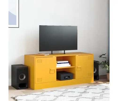 Tv Skapītis, 99X39X44 Cm, Tērauds, Sinepju Dzeltens Vidaxl Tv Skapītis, 99X39X44 Cm, Tērauds, Sinepju Dzeltens Vidaxl