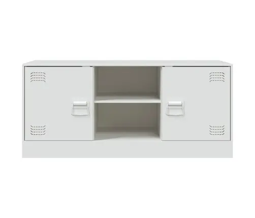 Tv Skapītis, 99X39X44 Cm, Tērauds, Balts Vidaxl