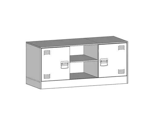Tv Skapītis, 99X39X44 Cm, Tērauds, Balts Vidaxl