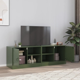 Tv Skapīši, 2 Gab., Olīvu Zaļi, 67X39X44 Cm, Tērauds Vidaxl